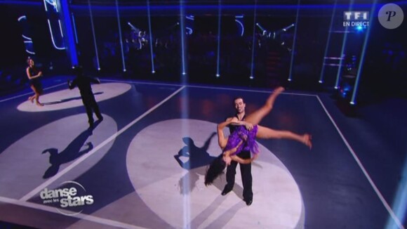 Face-à-face - Laury Thilleman et Maxime Dereymez affrontant Damien Sargue et Candice Pascal - Quatrième prime de "Danse avec les stars 4" sur TF1. Le 19 octobre 2013.