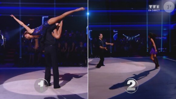 Face-à-face - Laury Thilleman et Maxime Dereymez affrontant Damien Sargue et Candice Pascal - Quatrième prime de "Danse avec les stars 4" sur TF1. Le 19 octobre 2013.