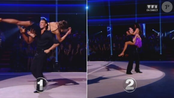 Face-à-face - Laury Thilleman et Maxime Dereymez affrontant Damien Sargue et Candice Pascal - Quatrième prime de "Danse avec les stars 4" sur TF1. Le 19 octobre 2013.