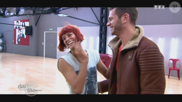Keen'V et Fauve Hautot - Quatrième prime de "Danse avec les stars 4" sur TF1. Le 19 octobre 2013.