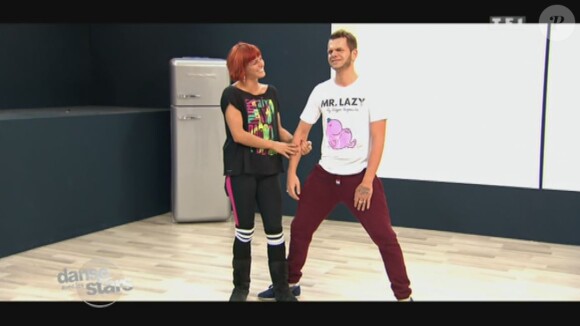 Keen'V et Fauve Hautot - Quatrième prime de "Danse avec les stars 4" sur TF1. Le 19 octobre 2013.