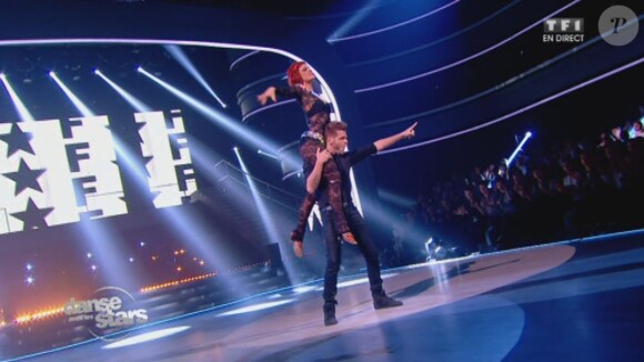 Keen'V et Fauve Hautot - Quatrième prime de "Danse avec les stars 4" sur TF1. Le 19 octobre 2013.