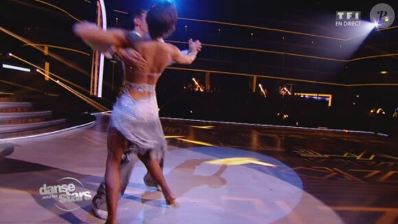 Laury Thilleman et Maxime Dereymez - Quatrième prime de "Danse avec les stars 4" sur TF1. Le 19 octobre 2013.
