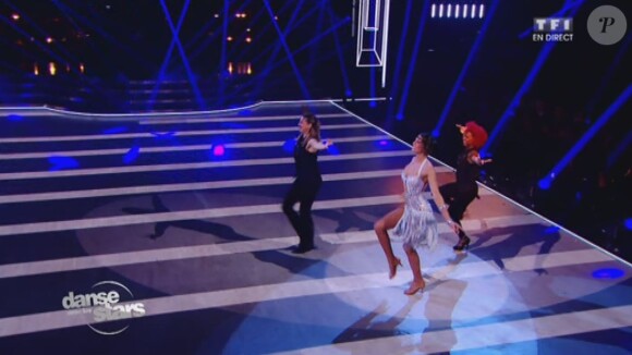 Laury Thilleman et Maxime Dereymez - Quatrième prime de "Danse avec les stars 4" sur TF1. Le 19 octobre 2013.