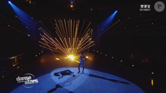 Laury Thilleman et Maxime Dereymez - Quatrième prime de "Danse avec les stars 4" sur TF1. Le 19 octobre 2013.