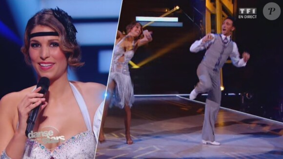 Laury Thilleman et Maxime Dereymez - Quatrième prime de "Danse avec les stars 4" sur TF1. Le 19 octobre 2013.