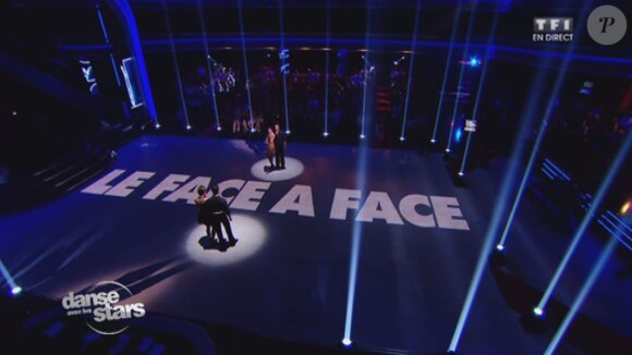 Titoff et Silvia Notargiacomo et le duoLaury Thilleman et Maxime Dereymezse sont affrontés dans le face-à-face lors du quatrième prime de "Danse avec les stars 4" sur TF1. Le 19 octobre 2013.