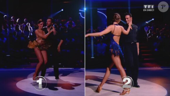 Titoff et Silvia Notargiacomo et le duoLaury Thilleman et Maxime Dereymezse sont affrontés dans le face-à-face lors du quatrième prime de "Danse avec les stars 4" sur TF1. Le 19 octobre 2013.