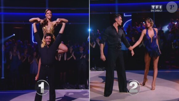 Titoff et Silvia Notargiacomo et le duoLaury Thilleman et Maxime Dereymezse sont affrontés dans le face-à-face lors du quatrième prime de "Danse avec les stars 4" sur TF1. Le 19 octobre 2013.