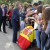 Letizia d'Espagne visite un centre de formation professionnelle à Huesca, le 15 octobre 2013