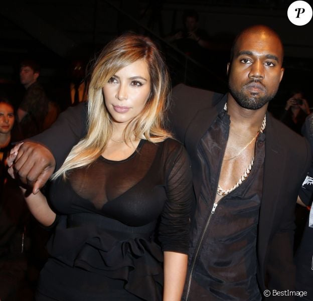 Kanye West et Kim Kardashian au défilé Givenchy le 29 septembre 2013