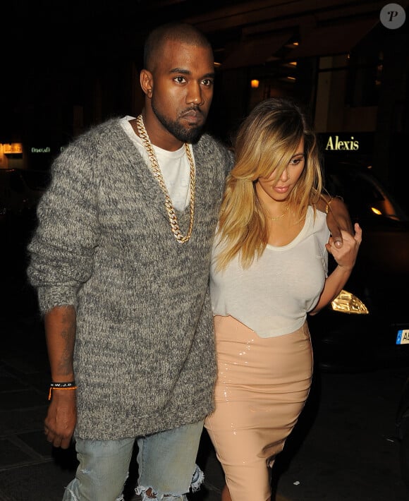 Kim Kardashian et Kanye West vont diner au Costes à Paris le 30 septembre 2013