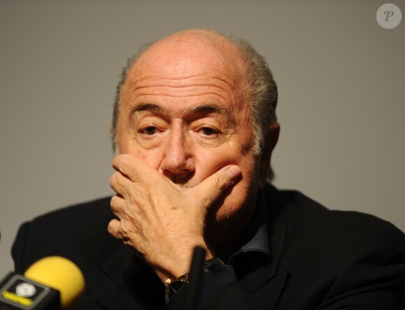 Sepp Blatter lors d'une conférence au Mayfair Hotel de Londres, le 27 octobre 2013