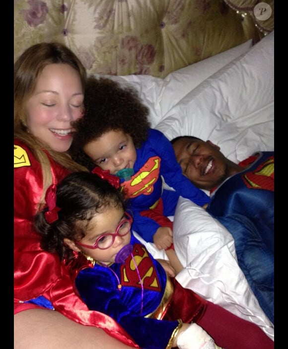 Mariah Carey et Nick Cannon avec leurs enfants Monroe et Moroccan Halloween 2013