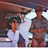 Exclusif - Lou Reed avec sa femme Syvia en Australie en 1984  Exclusive - Lou Reed caught with his pants down! Lou Reed and his wife Syvia in Western Australia in 1984 - on a boat in the Indian Ocean heading for Rottnest Island off Perth. Reed was touring Australia to promote his New Sensations album00/00/1984 - 