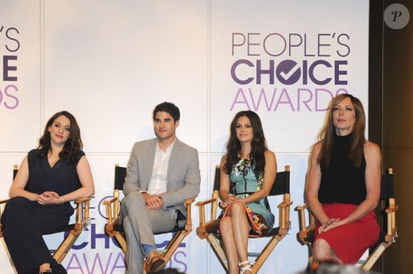 Kat Dennings, Darren Criss et Rachel Bilson lors de la conférence de presse pour les People's Choice Awards 2014 à Beverly Hills, le 5 novembre 2013.