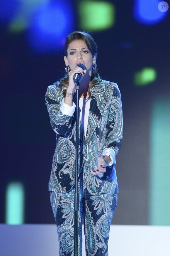 La chanteuse Tal - Enregistrement de l'émission "Vivement Dimanche" à Paris le 2 octobre 2013.
