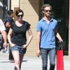 Anne Hathaway et son mari Adam Shulman à Beverly Hills, le 4 septembre 2013.