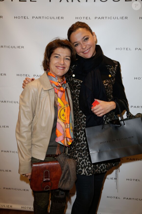 Marielle Fournier et Sandrine Quétier à l'inauguration du magasin "Hotel Particulier" à Paris, le 6 novembre 2013.