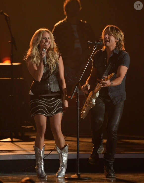 Keith Urban et Miranda Lambert lors des 47e CMA Awards à Nashville, le 6 novembre 2013.