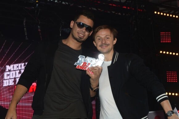 Martin Solveig et Afrojack aux NRJ DJ Awards, au Grimaldi Forum de Monaco le 6 novembre 2013.