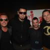 Jean-Roch, Afrojack, Morgan Serrano et DJ Tiësto aux NRJ DJ Awards, au Grimaldi Forum de Monaco le 6 novembre 2013.