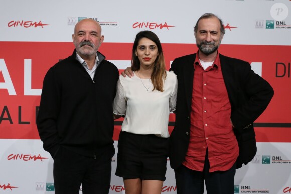 Ercan Kesal, Maryam Zaree et le réalisateur Tayfun Pirselimoglu lors du photocall du film I Am Not Him dans le cadre du Festival du film de Rome le 9 novembre 2013
