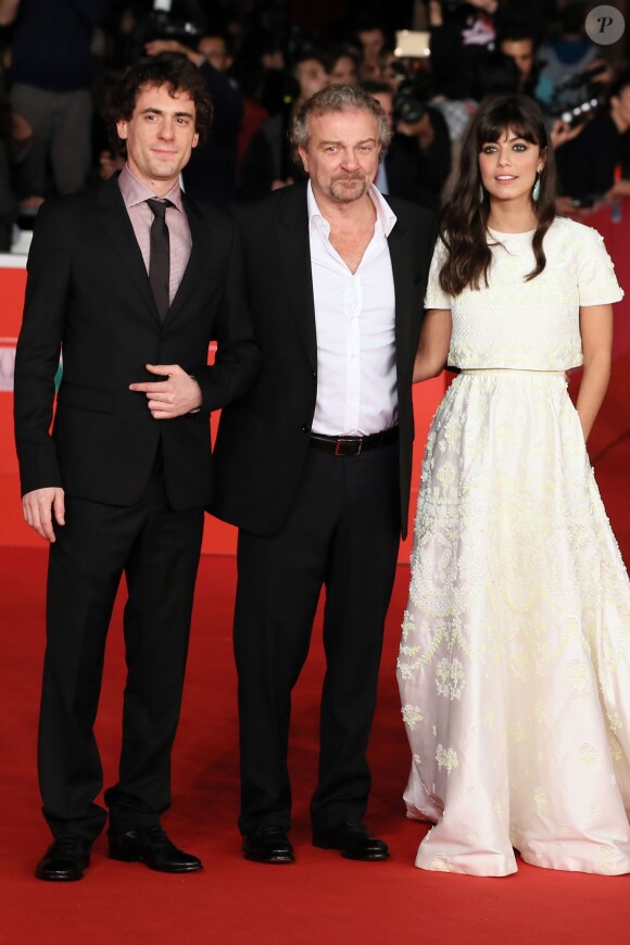 Elio Germano, Giovanni Veronesi et Alessandra Mastronardi lors de la cérémonie d'ouverture du Festival du film de Rome le 8 novembre 2013
