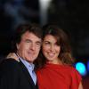 L'acteur Francois Cluzet accompagné de sa femme Narjiss, lors de la présentation du film En solitaire, dans le cadre du Festival du film de Rome le 9 novembre 2013