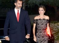 Letizia d'Espagne : Glamour, les épaules dénudées, au bras de Felipe