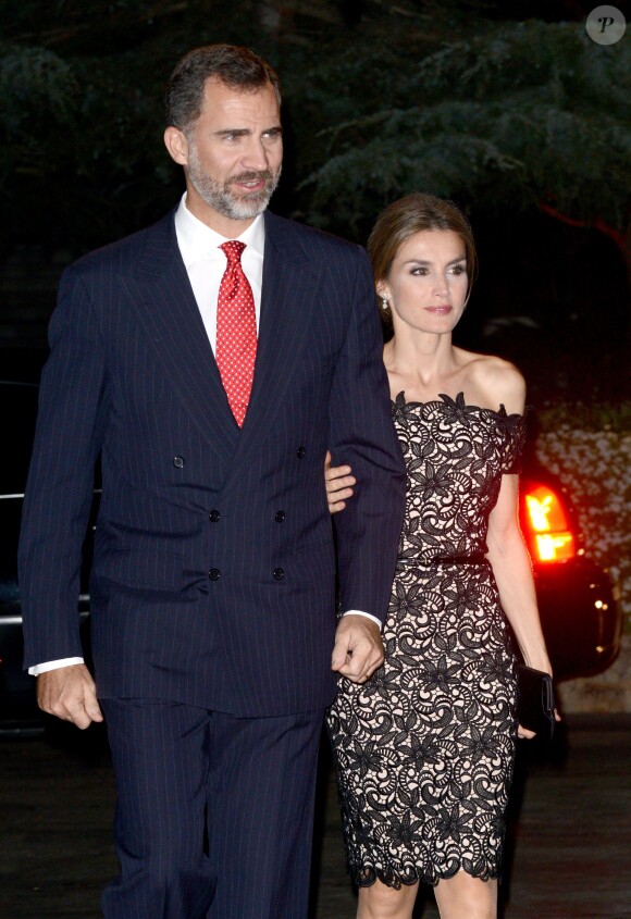 Le prince Felipe d'Espagne et la superbe Letizia ont assisté au dîner du Forum États-Unis/Espagne, au sein du Montecito Country Club, à Los Angeles, le 15 novembre 2013.