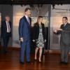 Le prince Felipe d'Espagne et sa femme Letizia ont visité les locaux de la multinationale Grifols, à Los Angeles, le 15 novembre 2013.
