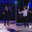 Face-à-face entre Keen'V et Alizée - Demi-finale de "Danse avec les stars 4" sur TF1. Le 16 novembre 2013.