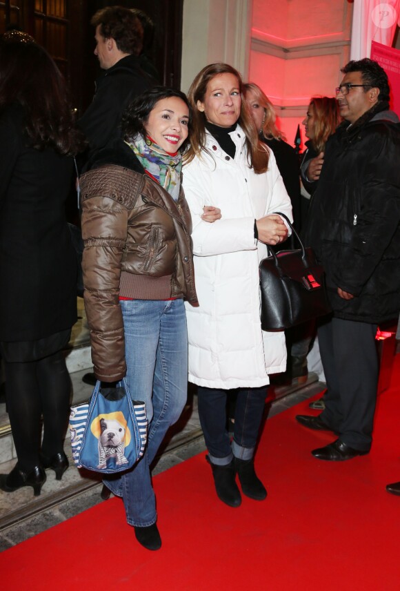 Saïda Jawad et Anne Gravoin arrivant à la soirée du 52e Gala de l'Union des artistes au Cirque d'hiver à Paris le 18 Novembre 2013