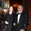 Jean-Paul Belmondo et sa petite-fille Annabelle arrivant à la soirée du 52e Gala de l'Union des artistes au Cirque d'hiver à Paris le 18 Novembre 2013