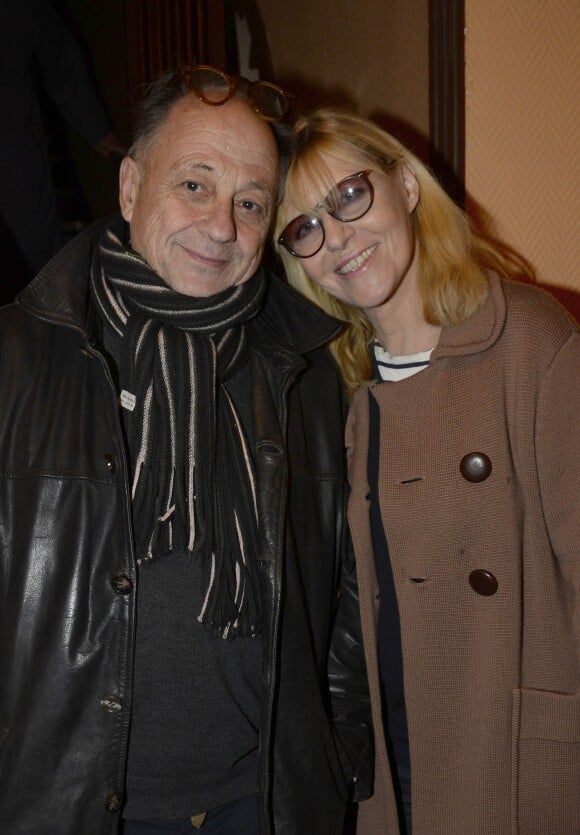Chantal Ladesou et son mari Michel lors de la représentation exceptionnelle de la pièce "Cher Trésor" au théâtre des Nouveautés à Paris à l'occasion de la création du Festival de l'Ile Maurice, le 18 novembre 2013