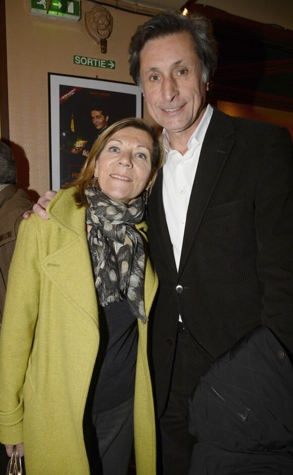 Patrick de Carolis et sa femme Carol-Anne Hartpence lors de la représentation exceptionnelle de la pièce "Cher Trésor" au théâtre des Nouveautés à Paris à l'occasion de la création du Festival de l'Ile Maurice, le 18 novembre 2013
