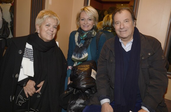 Mimie Mathy, Sophie Davant et Daniel Russo lors de la représentation exceptionnelle de la pièce "Cher Trésor" au théâtre des Nouveautés à Paris à l'occasion de la création du Festival de l'Ile Maurice, le 18 novembre 2013