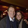 Daniel Russo et sa fille lors de la représentation exceptionnelle de la pièce "Cher Trésor" au théâtre des Nouveautés à Paris à l'occasion de la création du Festival de l'Ile Maurice, le 18 novembre 2013