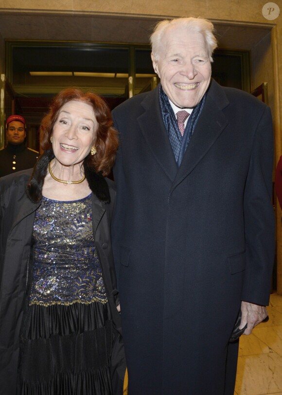 Professeur Christian Cabrol et sa femme Bérangère d'Autun lors du 21e Gala de l'Espoir au Théâtre des Champs-Elysées à Paris, le 19 novembre 2013.