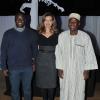 Valérie Trierweiler et Idrissa Diebate lors du gala de charité "Ne les oublions pas" au profit d'Action contre la faim, au Salon d'honneur du Grand Palais, à Paris, le 20 novembre 2013.