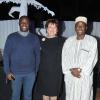 Roselyne Bachelot et Idrissa Diebate lors du gala de charité "Ne les oublions pas" au profit d'Action contre la faim, au Salon d'honneur du Grand Palais, à Paris, le 20 novembre 2013.