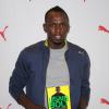 Usain Bolt lors du lancement de son autobiographie Faster Than Lightning : My Autobiography à Santa Monica, le 19 novembre 2013