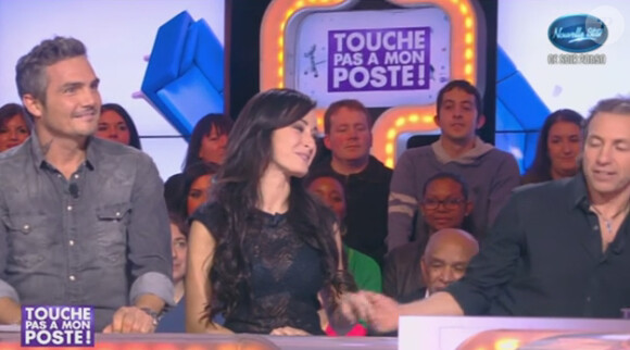 Richard Virenque, Philippe Candeloro et Kenza Farrah dans l'émission "Touche pas à mon poste" du jeudi 21 novembre 2013.