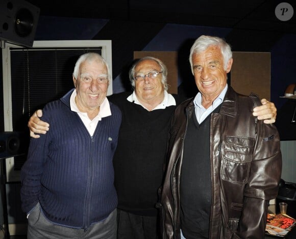 Jean-Paul Belmondo en compagnie de Georges Lautner et Charles Gérard en juin 2009.