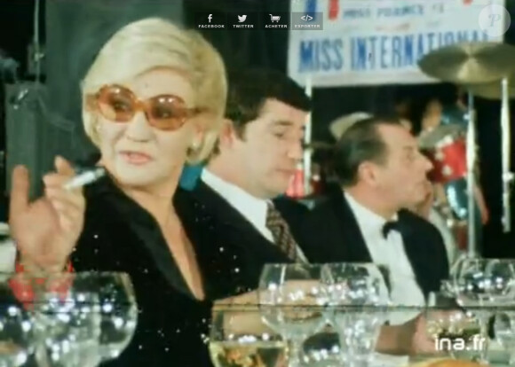 Jacqueline Duforest durant l'élection de Miss France en 1977.