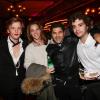 Alex Lutz et Bruno Sanches, Jamel Debbouze et Mélissa Theuriau à la remise des Prix Fooding 2014 au Cirque d'Hiver à Paris, le 25 novembre 213.