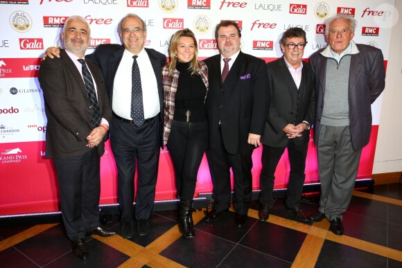 Guy Savoy, le professeur David Khayat, Caroline Rostang, Pierre Hermé, Christian Constant et Michel Rostang - Soirée Grand Prix d'Amérique à l'hippodrome de Vincennes avec "la fondation Avec" (pour la vie espoir contre le cancer), presidée par le professeur David Khayat le 26 novembre 2013.