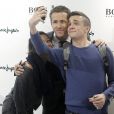 Ryan Reynolds, cordial avec ses admirateurs espagnols lors d'un événement célébrant les 15 ans du parfum Boss Bottled d'Hugo Boss au centre commercial El Corte Inglés. Madrid, le 26 novembre 2013.