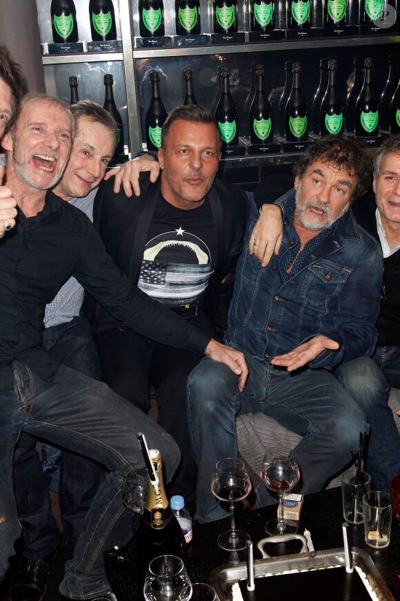 Exclusif - Geoffroy Thiebaut, Gerald Laroche, Jean Roch, Olivier Marchal au restaurant La Gioia, rue de Rivoli à Paris, le 27 Novembre 2013.